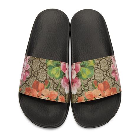 gucci strawberry slides sale|gucci floral slides nordstrom.